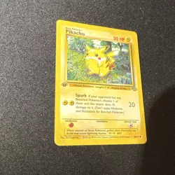 Pokemon TCG Pikachu Base Set Common 1st Edition 60/64 50 HP 1999 Ken Sugimori - Image 2