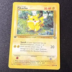 Pokemon TCG Pikachu Base Set Common 1st Edition 60/64 50 HP 1999 Ken Sugimori - Image 3
