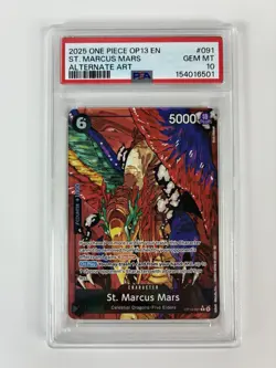 2025 ONE PIECE OP13-CARRYING ON HIS WILL ALTERNATE ART ST. MARCUS MARS PSA 10 - Image 1