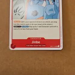 One Piece Jinbe (014) (OP01-014/284) OP01 Romance Dawn NM TCG CCG - Image 3