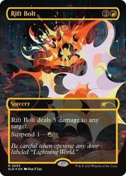 Rift Bolt (2055) (Raised Foil) -Foil Near Mint MTG Secret Lair - Image 1
