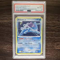 Pokemon 2007 Secret Wonders Suicune 19/132 Holo Rare PSA 8 Graded Card - Image 1