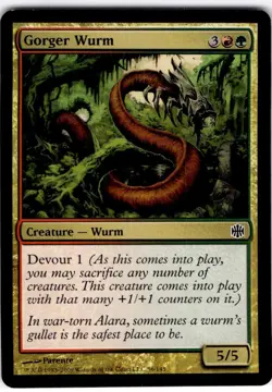 MTG Gorger Wurm Alara Reborn Common #56 - Image 1