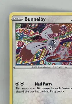 Pokemon Error Card - Bunnelby Darkness Ablaze 150/189 Miscut Crimping - Image 4