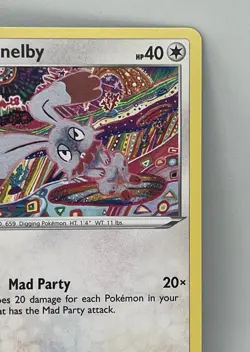 Pokemon Error Card - Bunnelby Darkness Ablaze 150/189 Miscut Crimping - Image 5