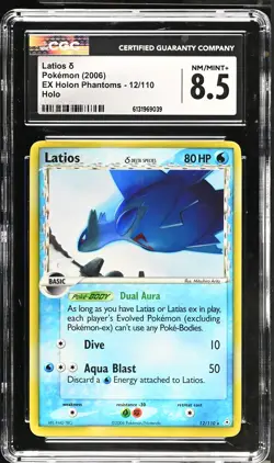 CGC 8.5 NM/MINT+ Latios 12/110 Holo EX Holon Phantoms Pokemon Card - Image 1
