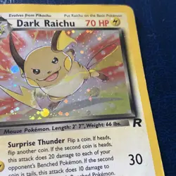 Pokemon Dark Raichu Holo Card Team Rocket Series 83/82 played *minor crease - Image 2