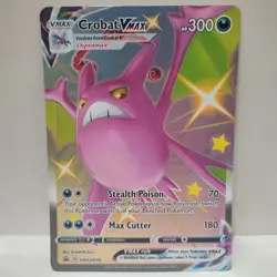 Pokemon TCG Shiny Crobat Vmax SWSH099 Jumbo Oversize Official NM Card - Image 1