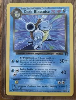 Dark Blastoise 20/82 Team Rocket Rare Regular 70 HP Pokemon TCG Card - Image 1