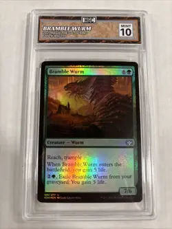 2021 MTG Bramble Wurm Foil #189 HGC 10 - Image 1