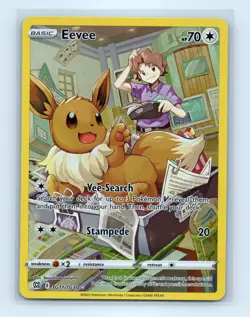 Pokemon tcg SWSH09: Brilliant Stars Trainer Gallery Eevee Near Mint or Better - Image 1