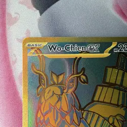 Wo-Chien ex Full Art Gold HR 240/091 Pokemon TCG Paldean Fates Gold Hyper Rare - Image 2