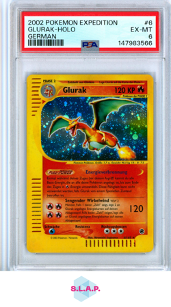 GLURAK-HOLO GERMAN POKEMON EXPEDITION 2002 6 PSA 6 - Image 1