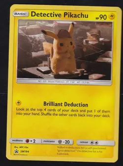 Detective Pikachu - SM194 Holo Promo Sun & Moon Promo Pokemon LP - Image 1