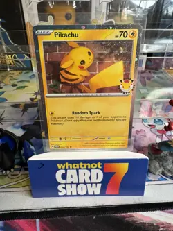 Pikachu 051/162 Stamped 2026 Promo Pokemon Day 30th Ann. w/coin - Image 1