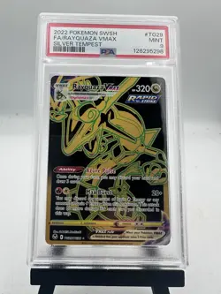2022 POKEMON SWORD & SHIELD SILVER TEMPEST #TG29 FULL ART/RAYQUAZA VMAX PSA 9 - Image 1