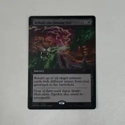 Pax West 2025 FOIL Behold The Sinister Six! MTG Spiderman Promo Card NM In Hand - Image 2