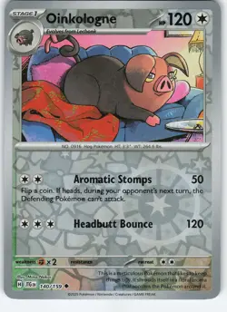 Oinkologne 140/159 Uncommon Reverse Holo SV09: Journey Together NM Pokemon - Image 1