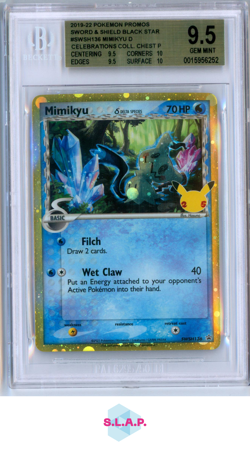 MIMIKYU D CELEB COLL. CHEST P 2019-22 POKEMON SWSH BLCK STR PRMS SWSH136 BGS 9.5 - Image 1