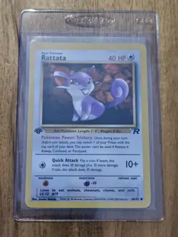 Rattata 1st Edition - NEAR MINT - Team Rocket 66/82 - Pokemon TCG WOTC 2000 - Image 1