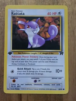 Rattata 1st Edition - NEAR MINT - Team Rocket 66/82 - Pokemon TCG WOTC 2000 - Image 2