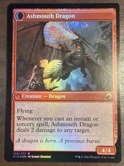 MTG Smoldering Egg & Ashmouth Dragon Innistrad: Midnight Hunt 159/277 Foil - Image 1