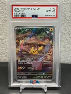 2023 Pokemon Japanese SV2a JP Pikachu Art Rare #173, GEM MINT PSA 10 - Image 1
