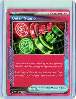 Unfair Stamp 165/167 ACE SPEC Rare Twilight Masquerade Pokemon Near Mint - Image 1
