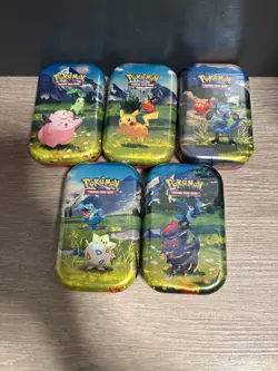 🔥Pokemon TCG Ascended Heroes Mini Tin x 5 🔥Complete Set New & Sealed - Image 1