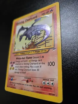 Pokemon- Shining Charizard 107/105 Neo Destiny HOLO WOTC – CREASED / READ – RARE - Image 3