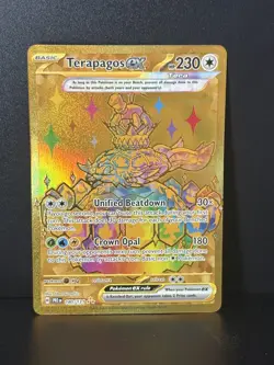 Pokemon TCG Terapagos EX 180/131 Prismatic Evolutions Holo Hyper Rare Gold NM - Image 1