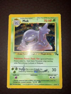 Pokemon! Muk - Fossil - Holo - 13/62 - Damaged! - Image 1