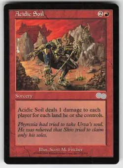 MTG Urza's Saga #172 Acidic Soil Lightly played tcg - Image 1