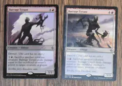 MTG 2x Red Rare BARRAGE TYRANT 1x Foil & 1x Reg Battle for Zendikar - Image 2