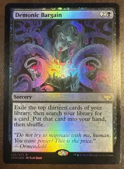 MTG VOW Demonic Bargain FOIL Innistrad: Crimson Vow 103/277 - Image 1