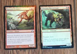 MTG 2x FOIL Uncommon Charging Monstrosaur & Ripscale Predator - Image 1