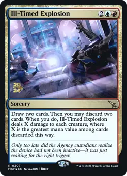 MTG Ill-Timed Explosion [Murders at Karlov Manor Prerelease Promos] Foil Near Mi - Image 1