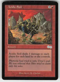 MTG Urza's Saga #172 Acidic Soil Lightly played tcg - Image 1