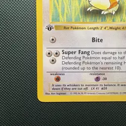 Pokemon Vintage First Edition Base Set Raticate 040/102 Wotc 1999 Shadowless - Image 5