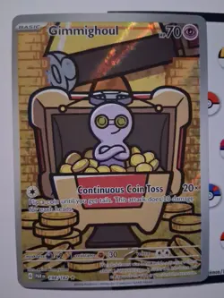 Pokemon TCG Gimmighoul Paradox Rift 198/182 Holo Illustration Rare - Image 1