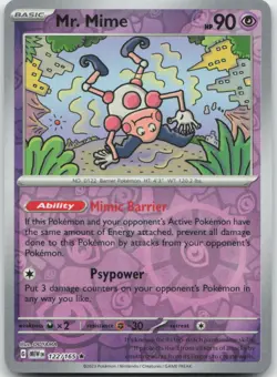 Pokemon : Mr. Mime 151 122/165 : R Reverse Holo - Image 1