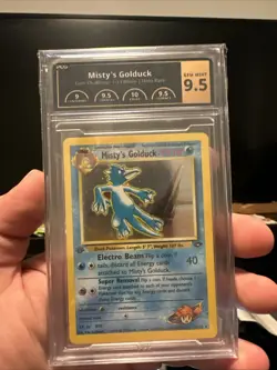 1st Edition Holo Misty’s Golduck Gym Challenge Rare Pokemon CGC 9.5 Gem MT - Image 1