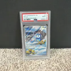 2025 Pokemon Piplup 098 PSA 10 #098 Phantasmal Flames Illustration Rare - Image 1