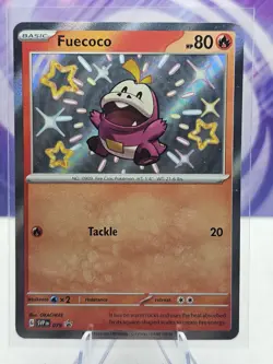 Pokemon Paldean Fates Shiny Fuecoco SVP 079 Black Star Promo - Image 1
