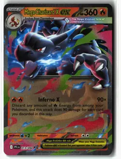 Mega Charizard X ex ⭐ 013/094 Holo Double Rare Phantasmal Flames Pokemon NM - Image 1