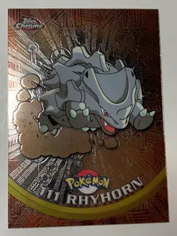 2000 Topps Chrome Pokemon Series 2 #111 Rhyhorn FREE COMBINED SHIPPING - Image 1