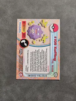 Pokemon TCG Koffing #109 SPECTRA Holo - TOPPS Chrome TV Animation Edition - LP - Image 4