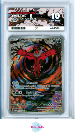 YVELTAL POKEMON PARADOX RIFT ILLUSTRATION RARE 205 2023 ACE 10 - Image 1