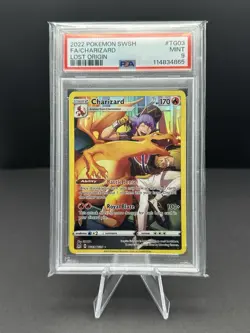 2022 POKEMON SWORD & SHIELD LOST ORIGIN #TG03 FULL ART/CHARIZARD PSA 9 - Image 1