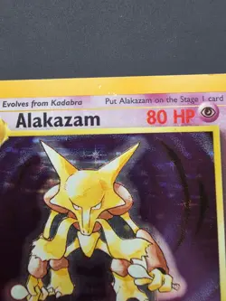 Pokemon TCG Alakazam Base Set 1/102 Holo Unlimited Holo Rare MP Vintage WOTC - Image 2